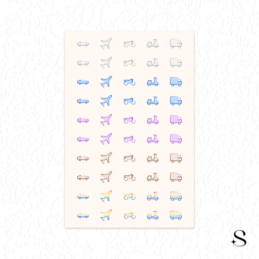 Line Icon Stickers - Transport