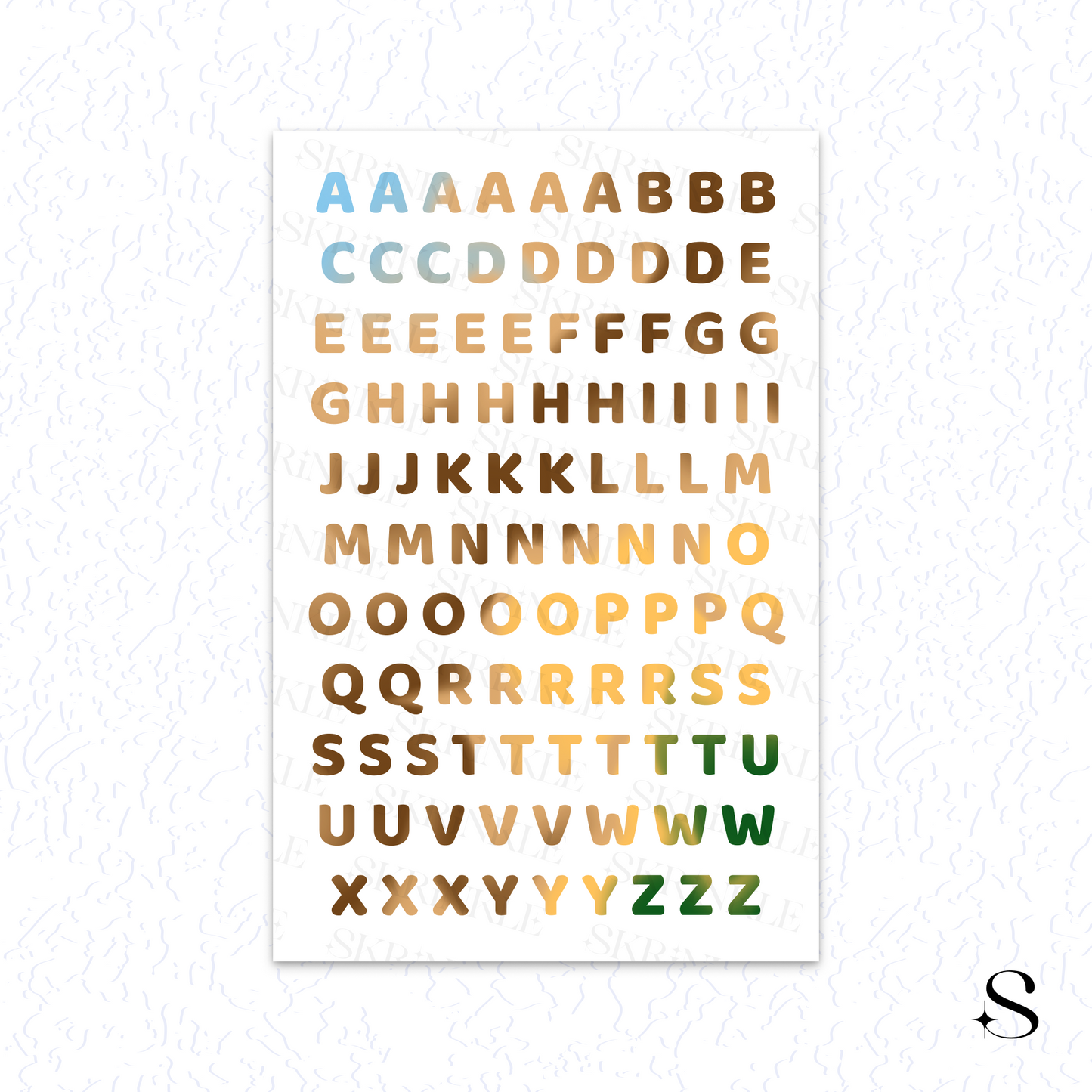 Letters and numbers stickers - Brews & Whisper