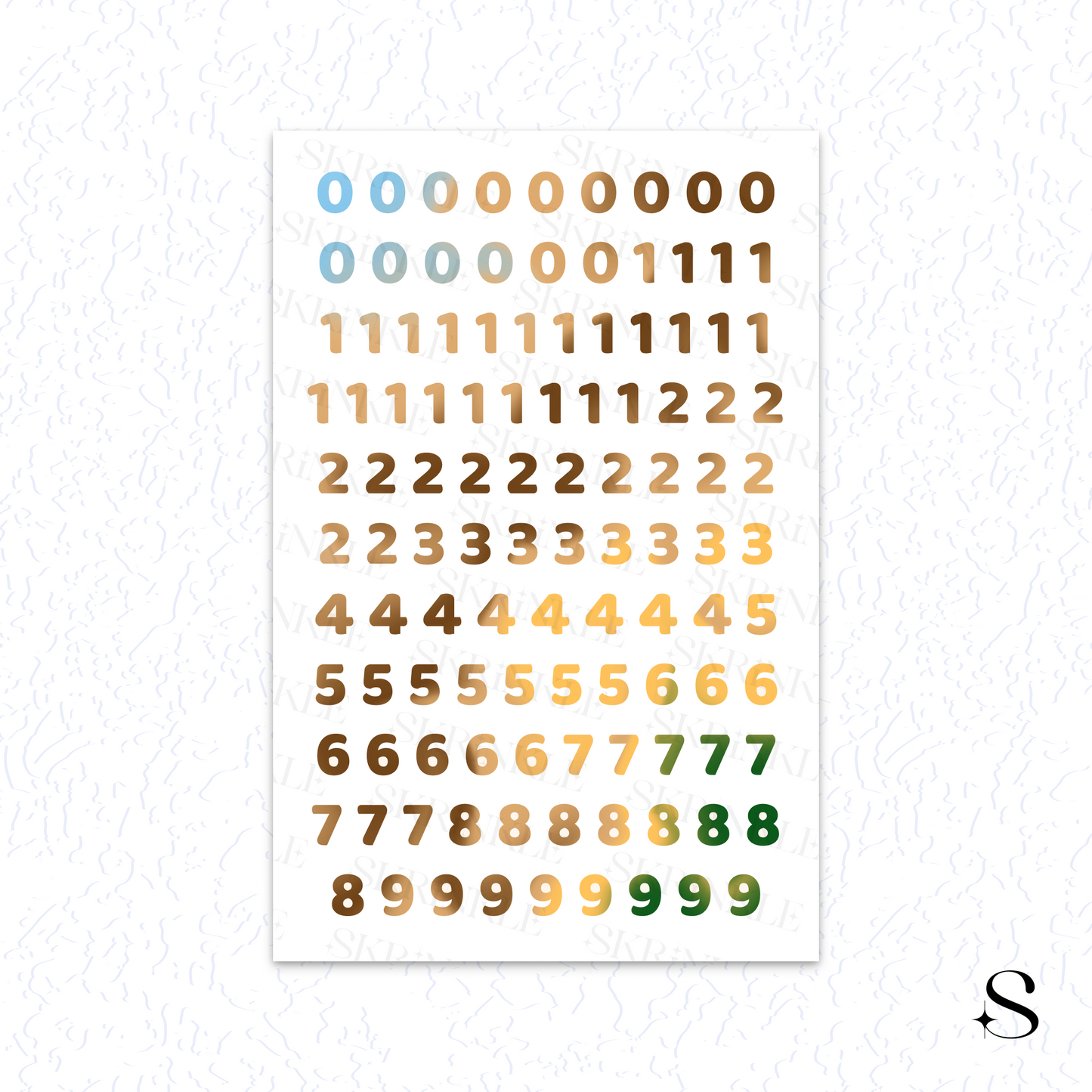 Letters and numbers stickers - Brews & Whisper