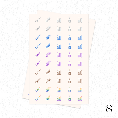Line Icon Stickers - Makeup Part 1