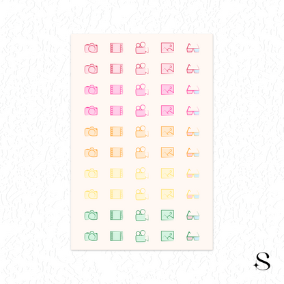 Line Icon Stickers - Picture