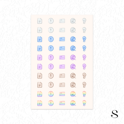 Line Icon Stickers - Plan