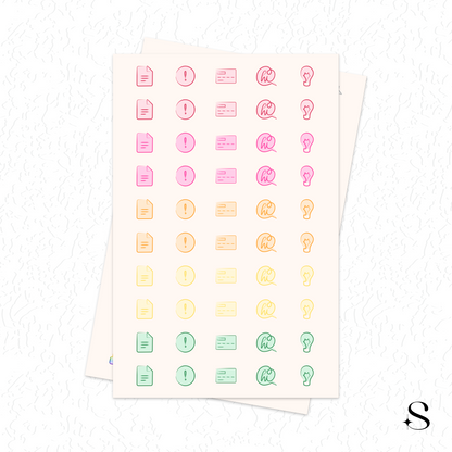 Line Icon Stickers - Plan