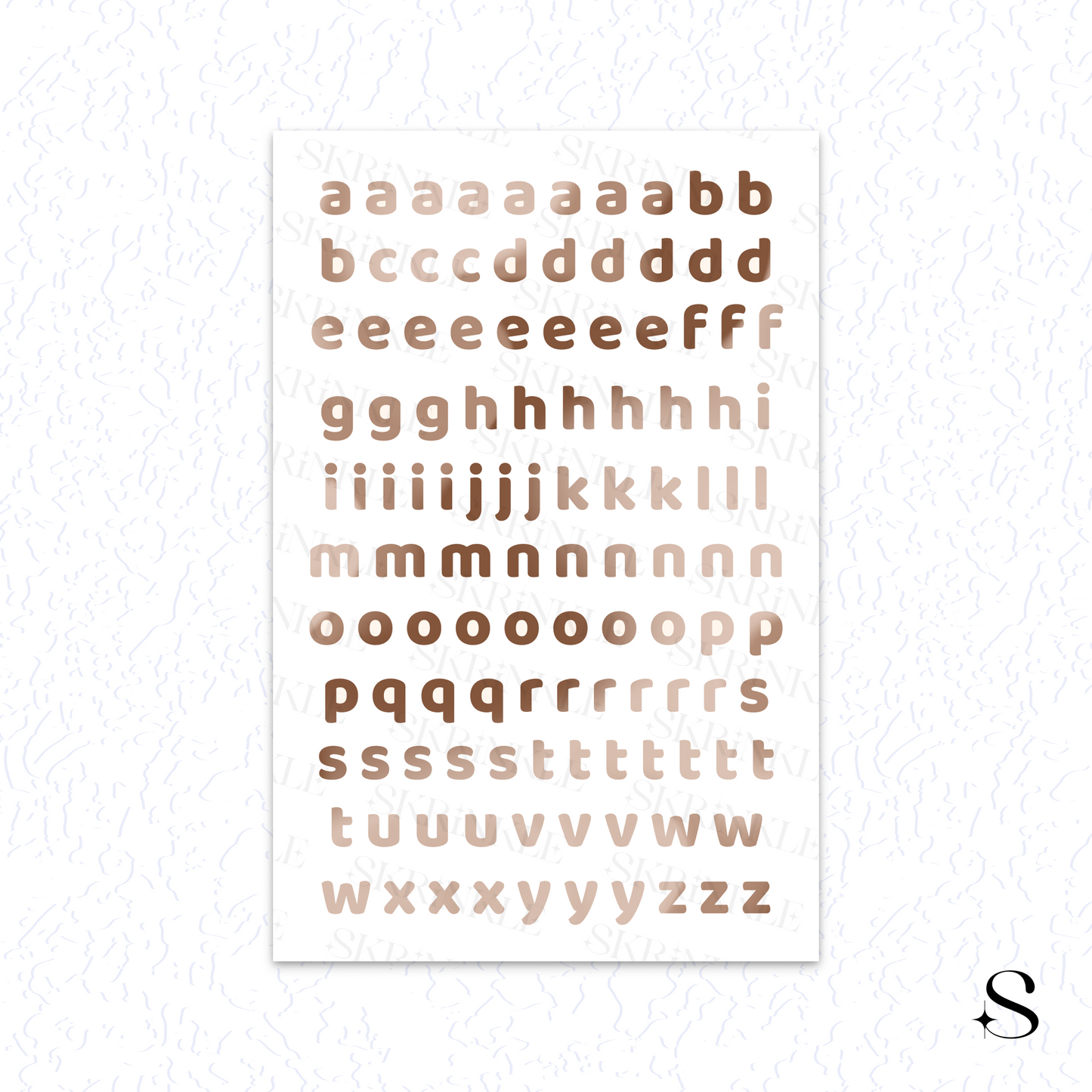 Letters and numbers stickers