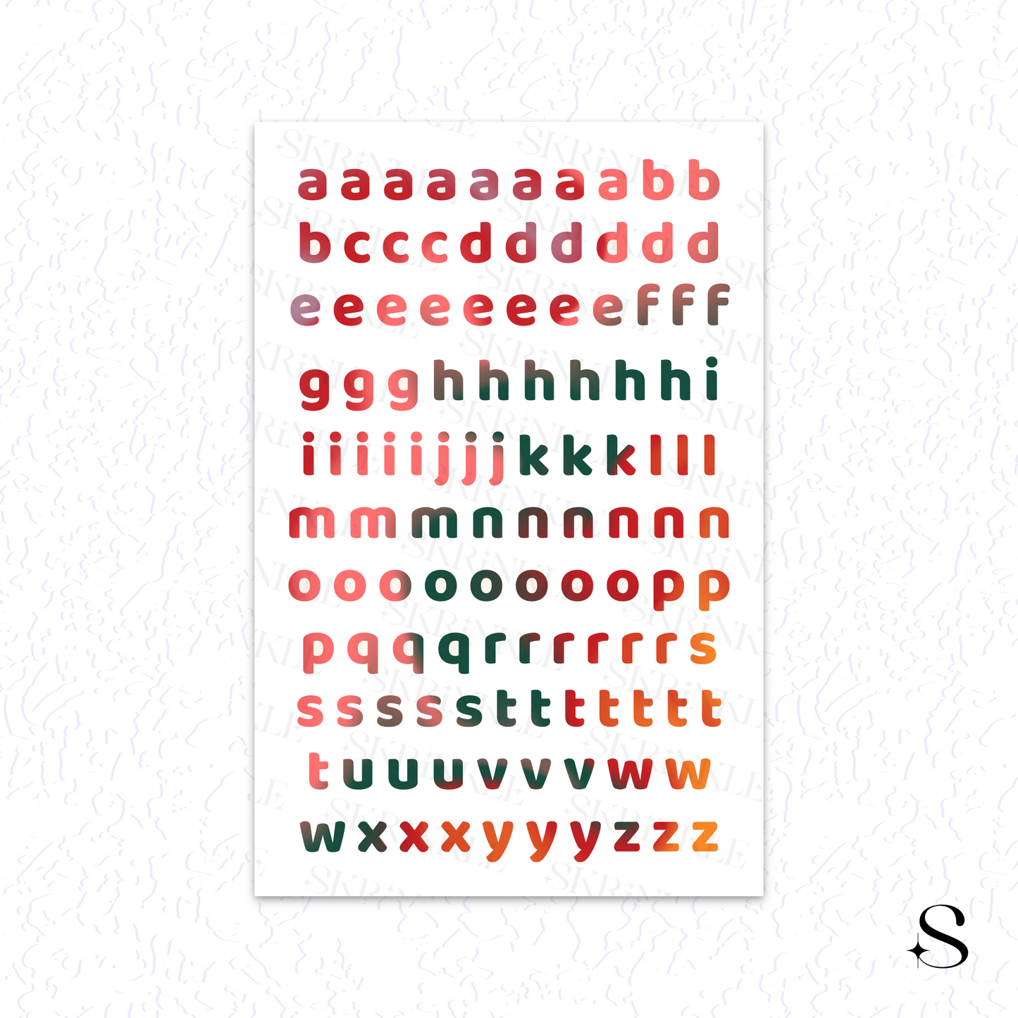 Letters and numbers stickers - Love & Rose