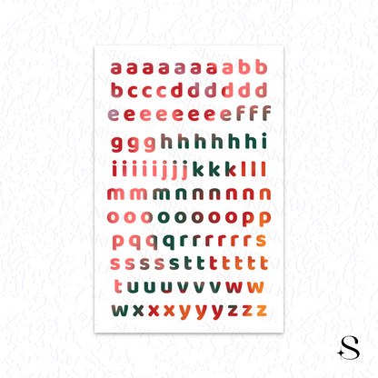 Letters and numbers stickers - Love & Rose