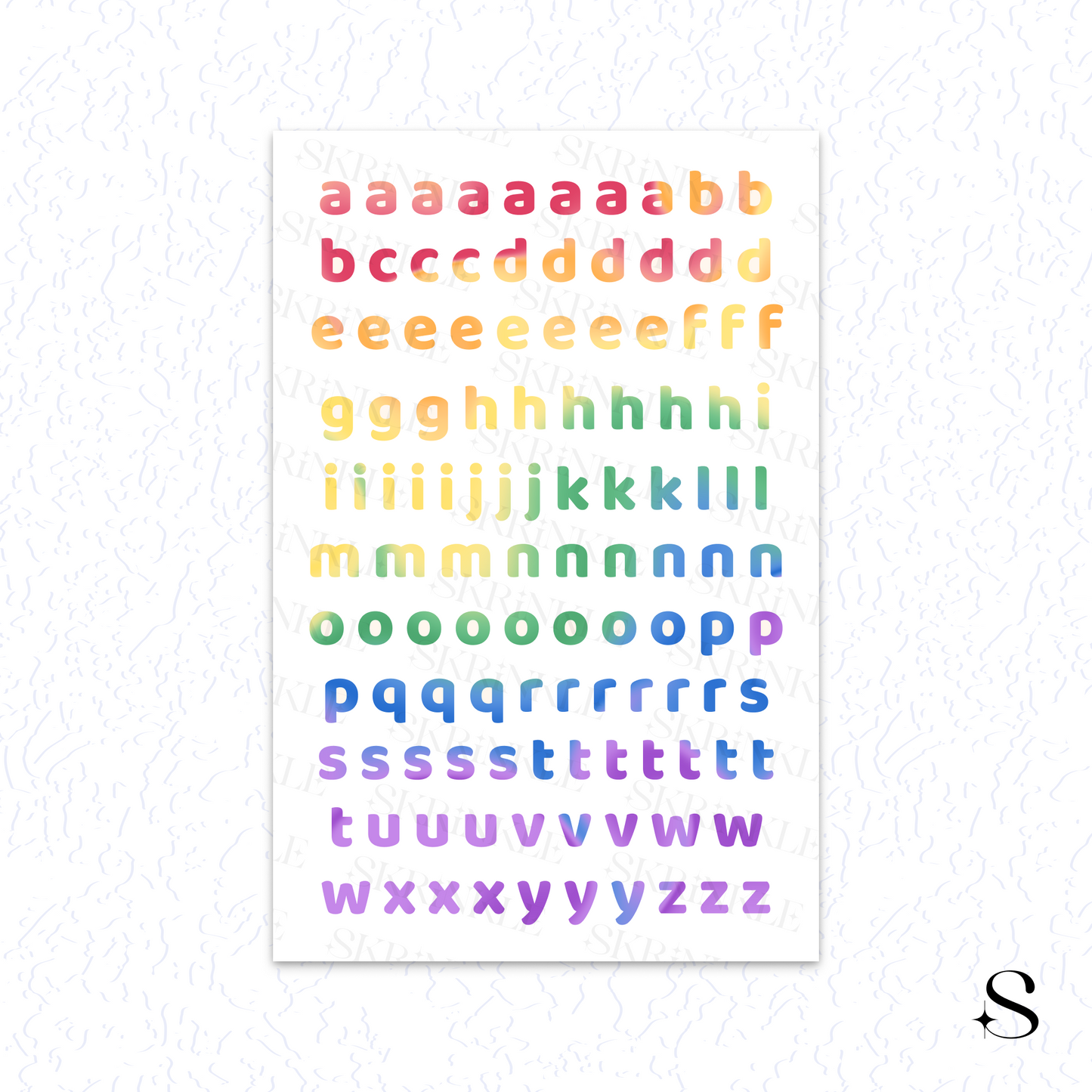 Letters and numbers stickers