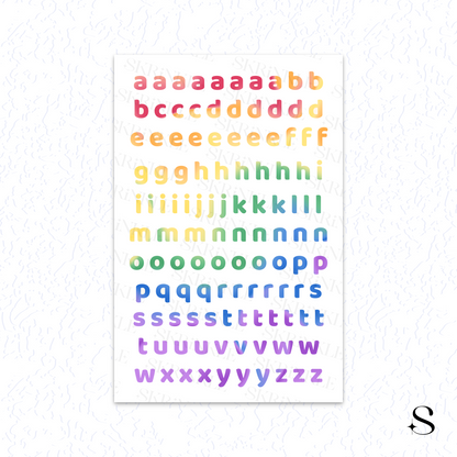 Letters and numbers stickers