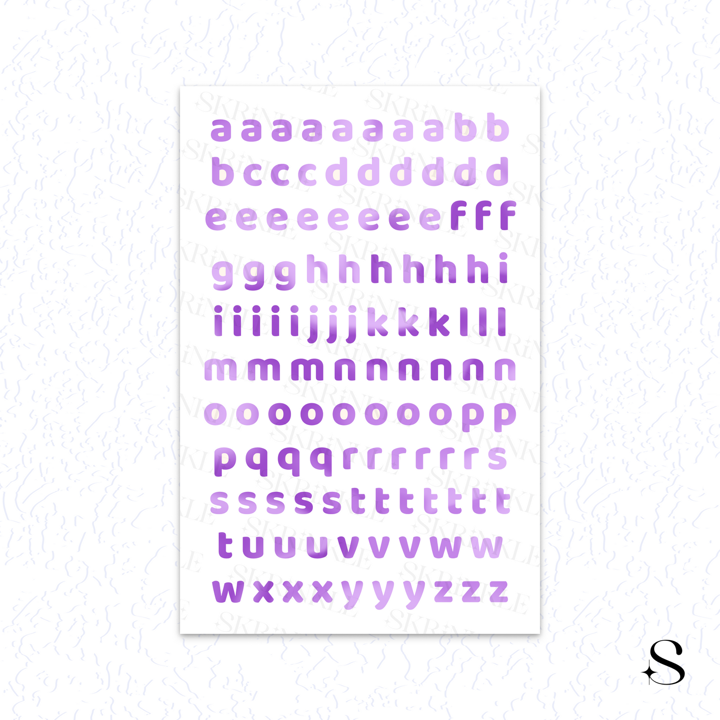 Letters and numbers stickers