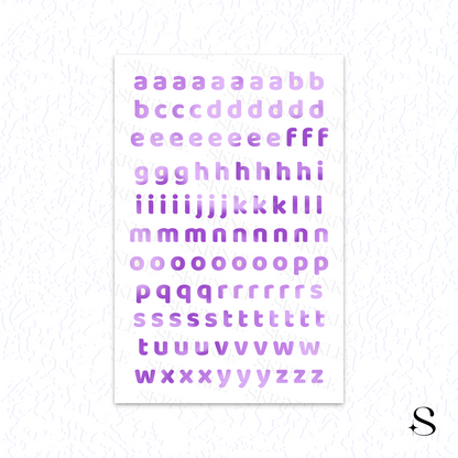 Letters and numbers stickers