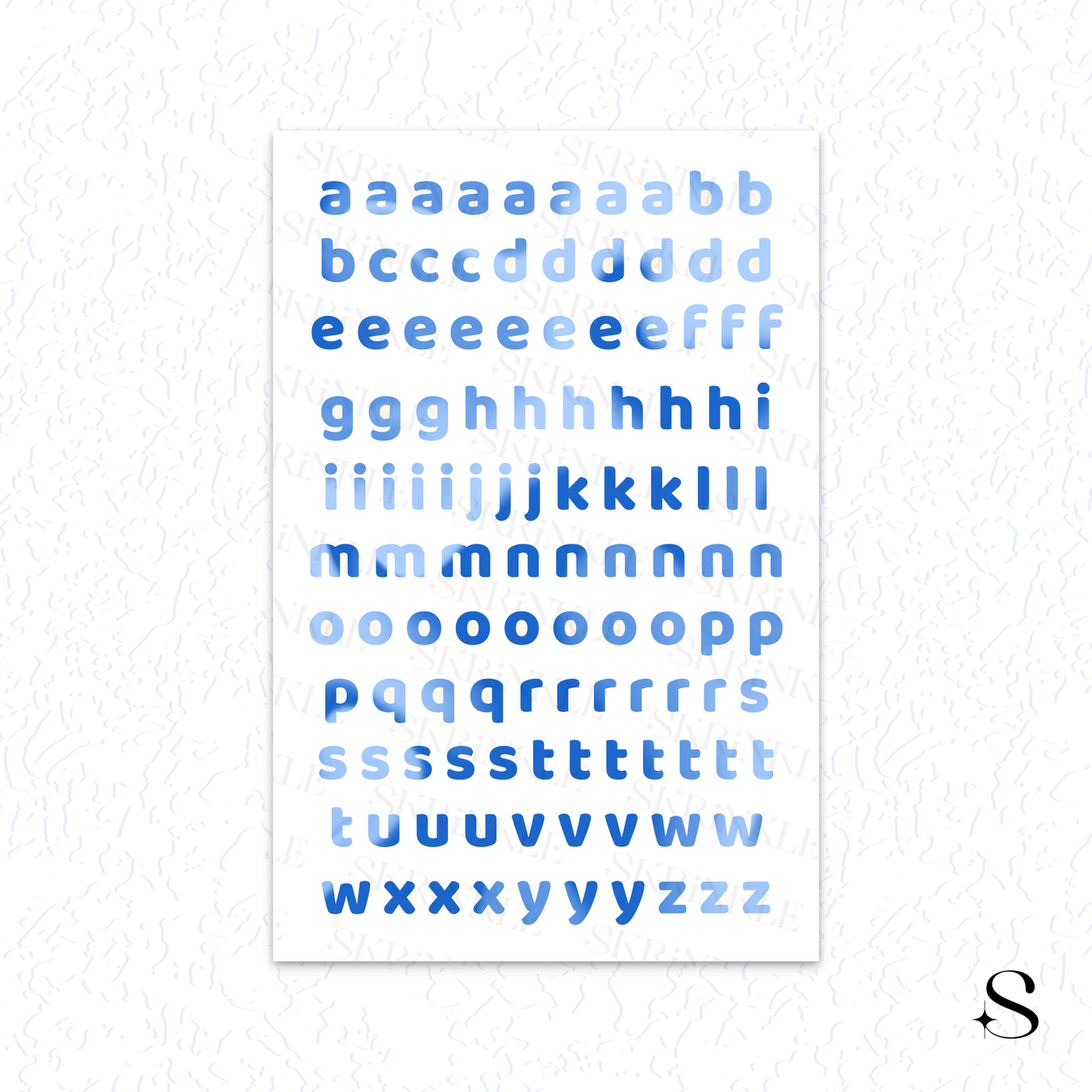 Letters and numbers stickers