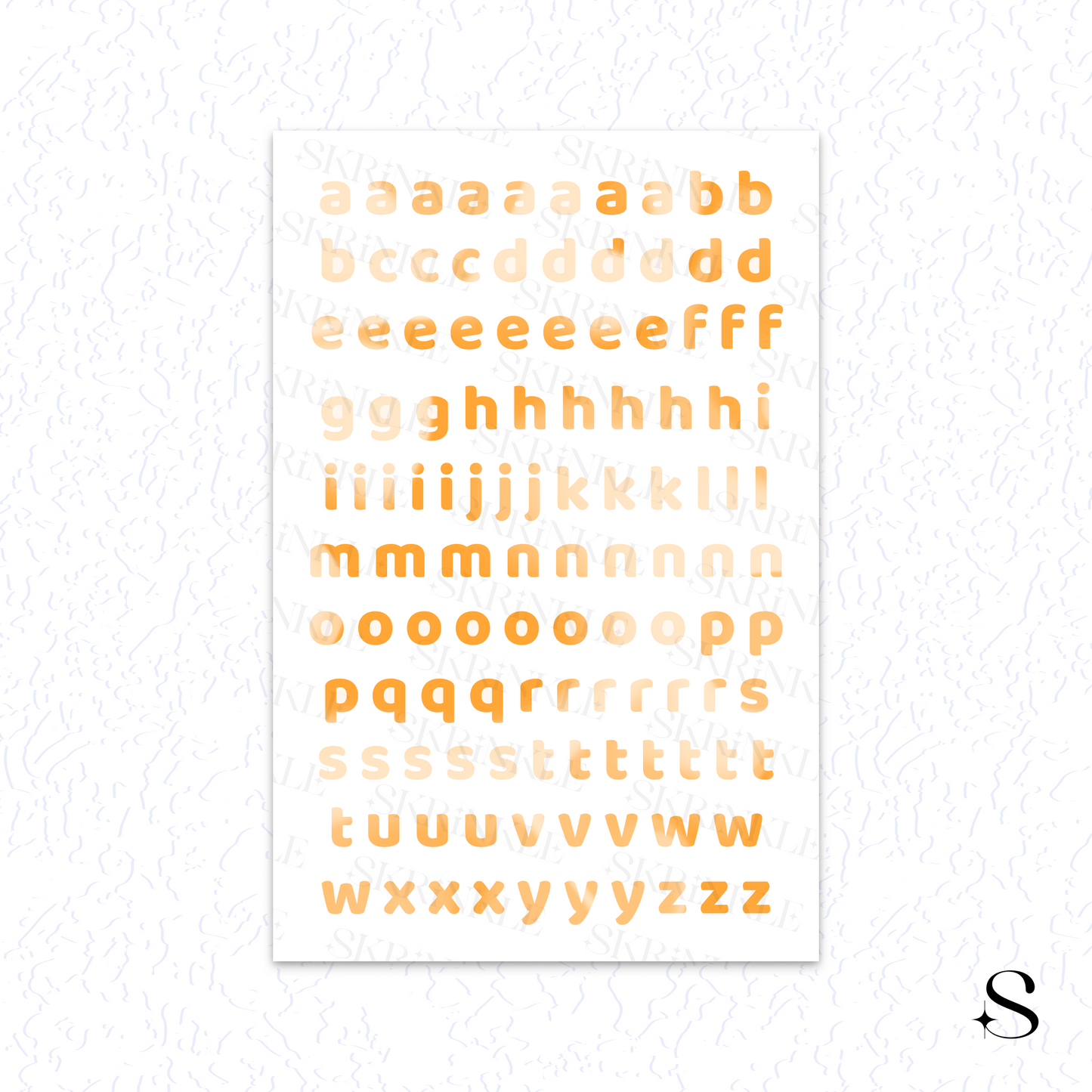 Letters and numbers stickers