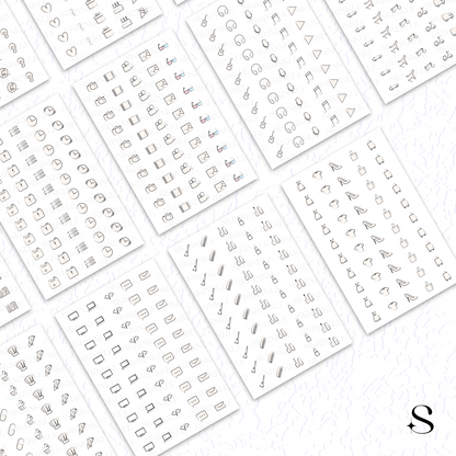  various cute journal stickers on a white background