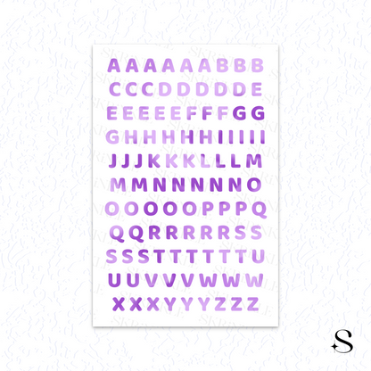 Letters and numbers stickers