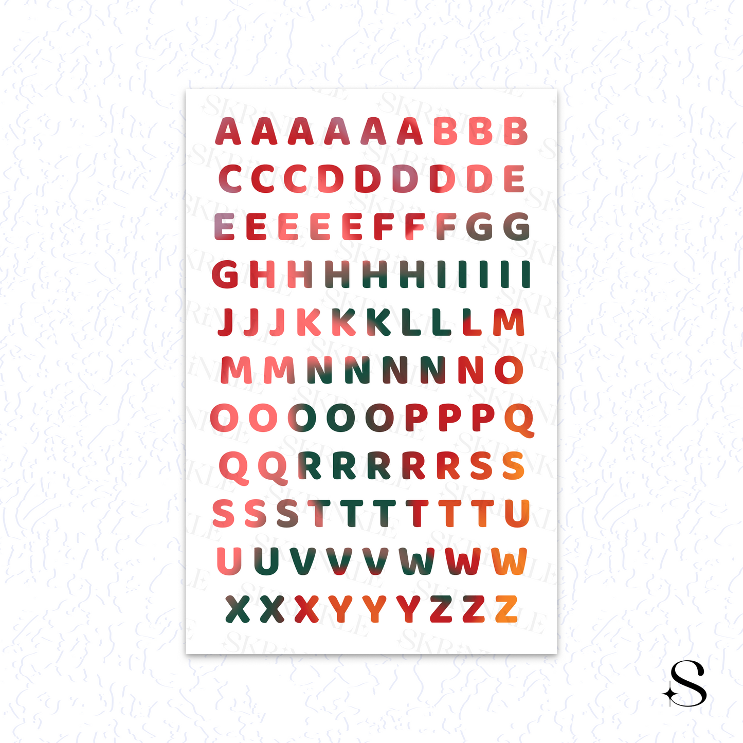 Letters and numbers stickers - Love & Rose