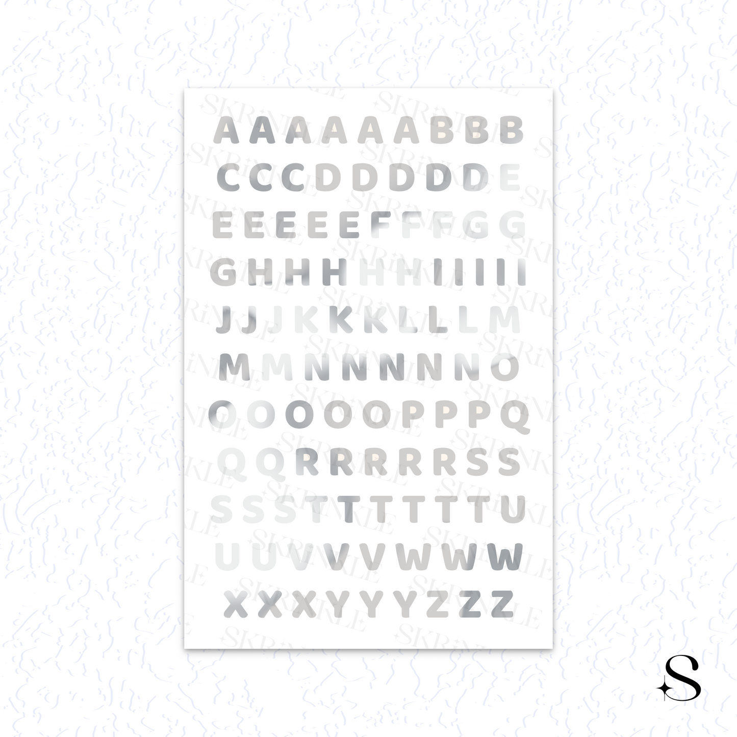 Letters and numbers stickers