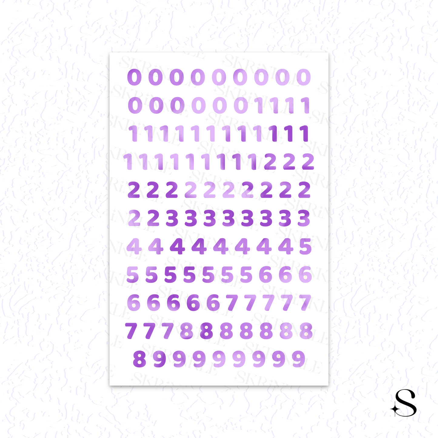 Letters and numbers stickers