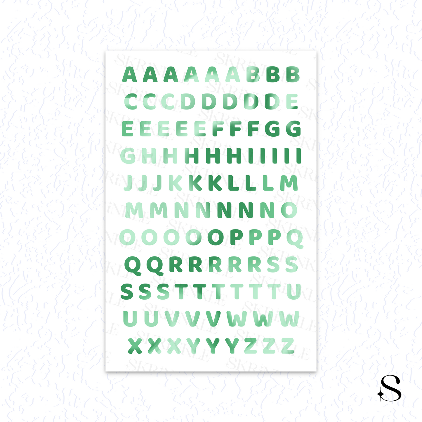 Letters and numbers stickers