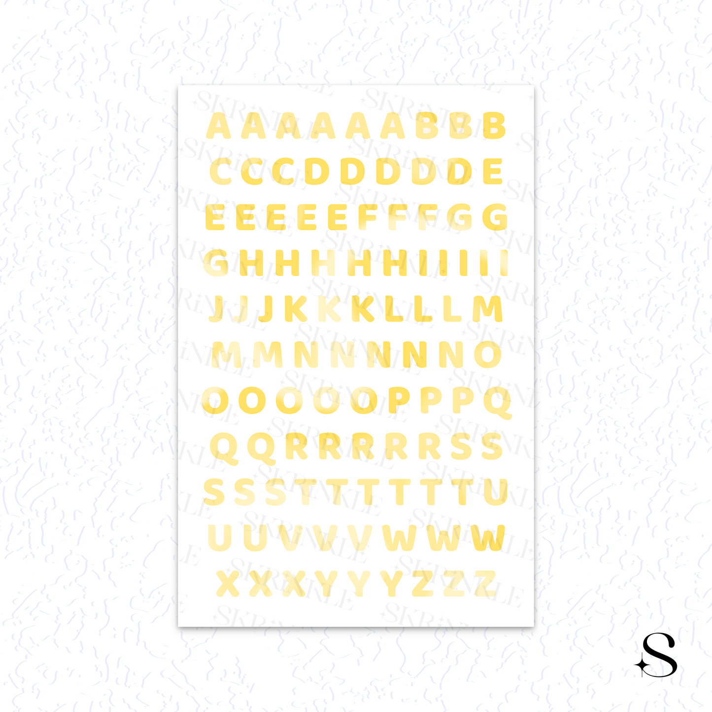 Letters and numbers stickers