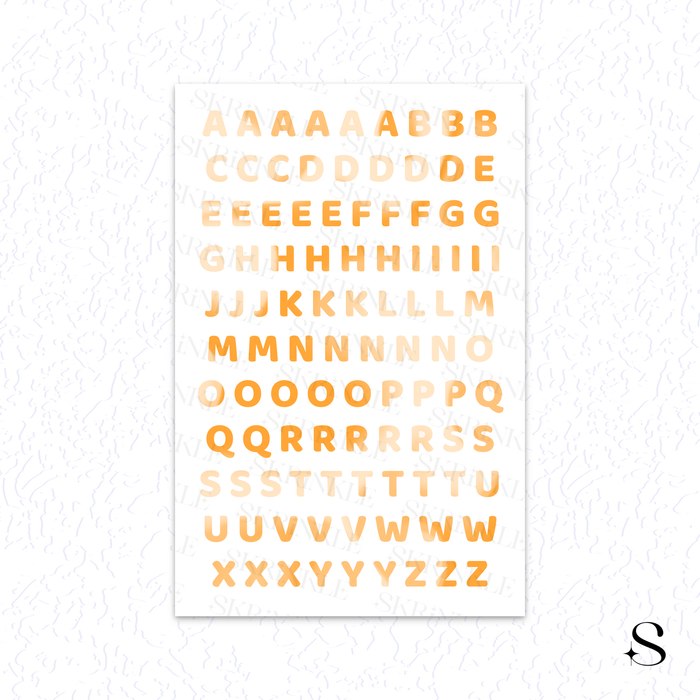 Letters and numbers stickers