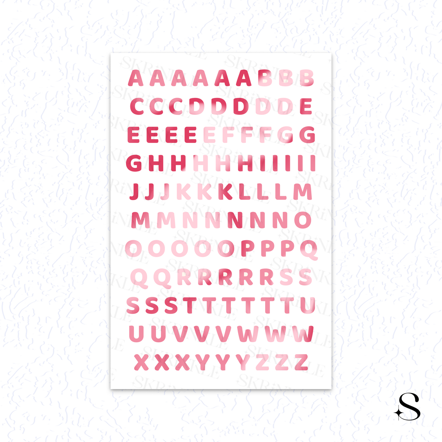 Letters and numbers stickers