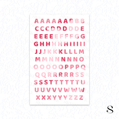 Letters and numbers stickers