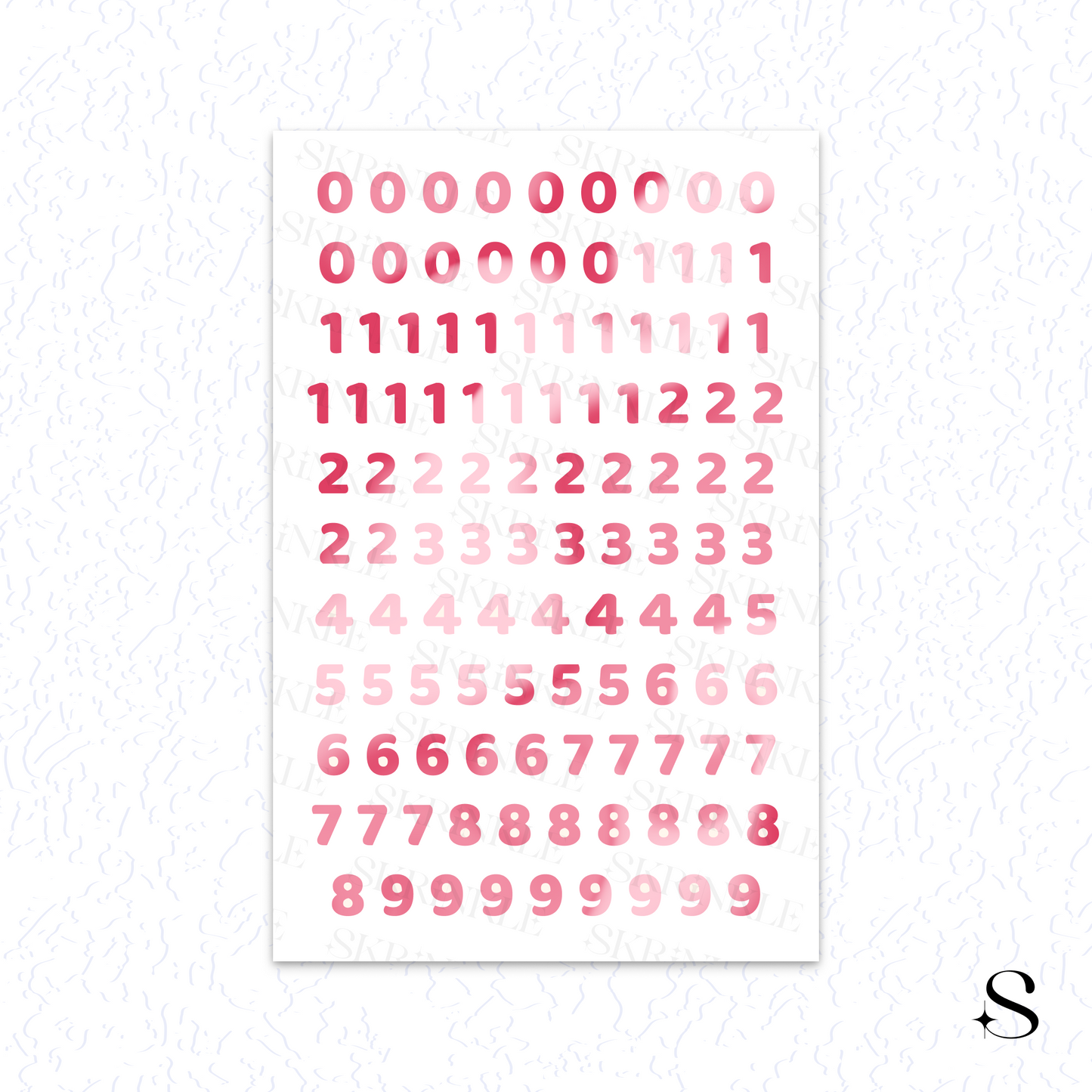 Letters and numbers stickers