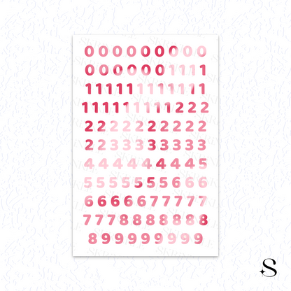 Letters and numbers stickers