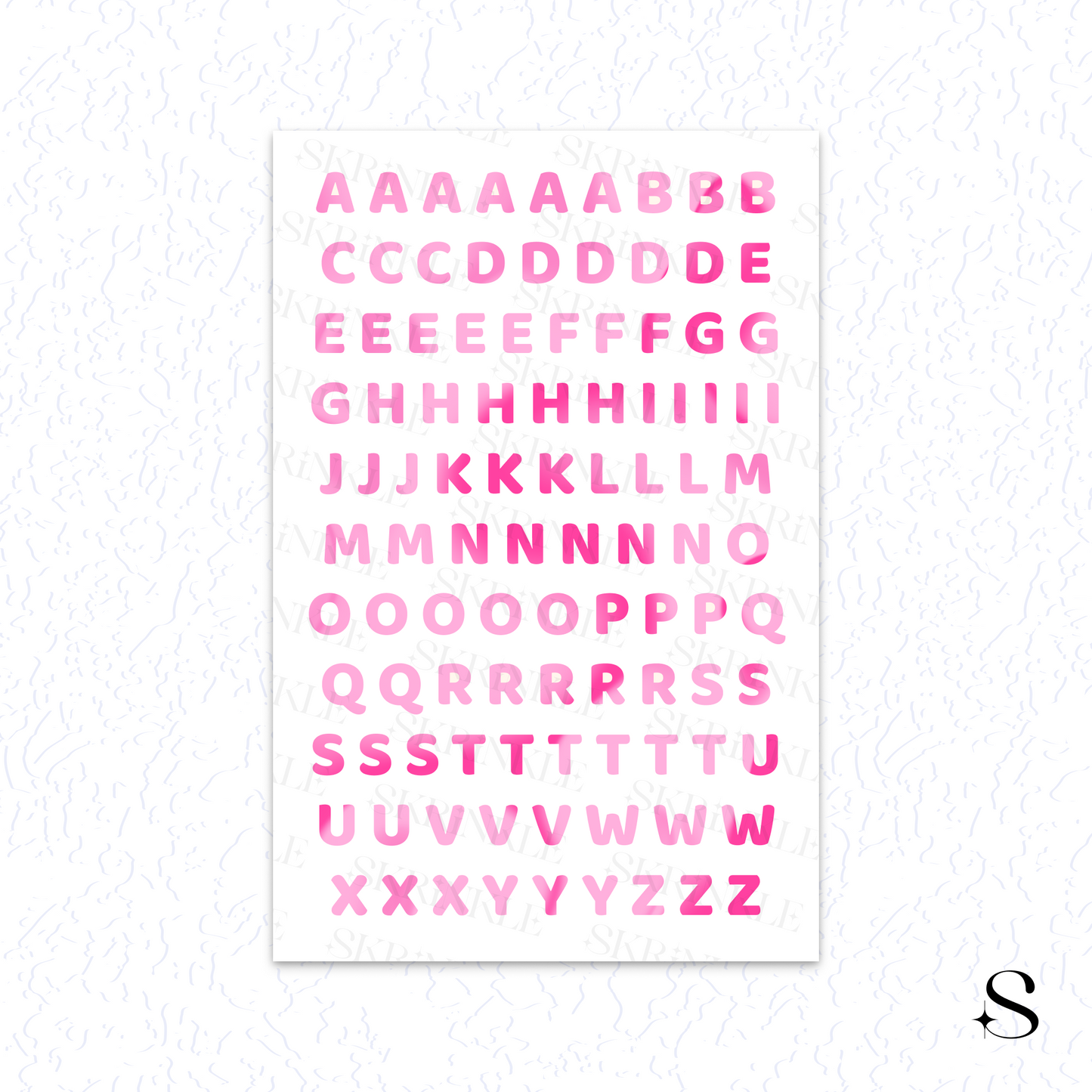 Letters and numbers stickers