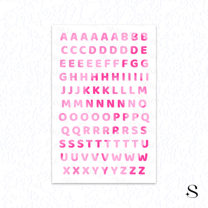 Letters and numbers stickers