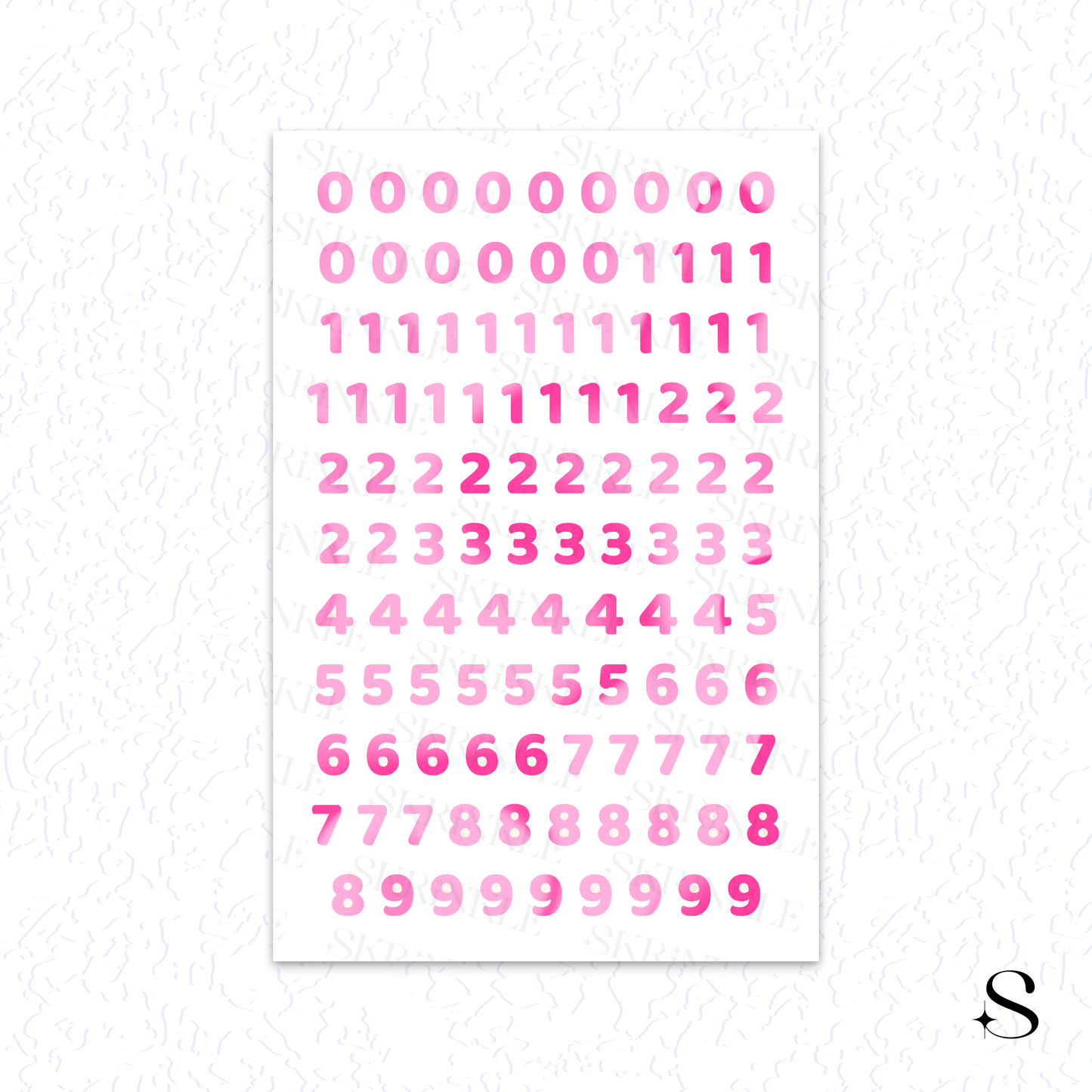 Letters and numbers stickers