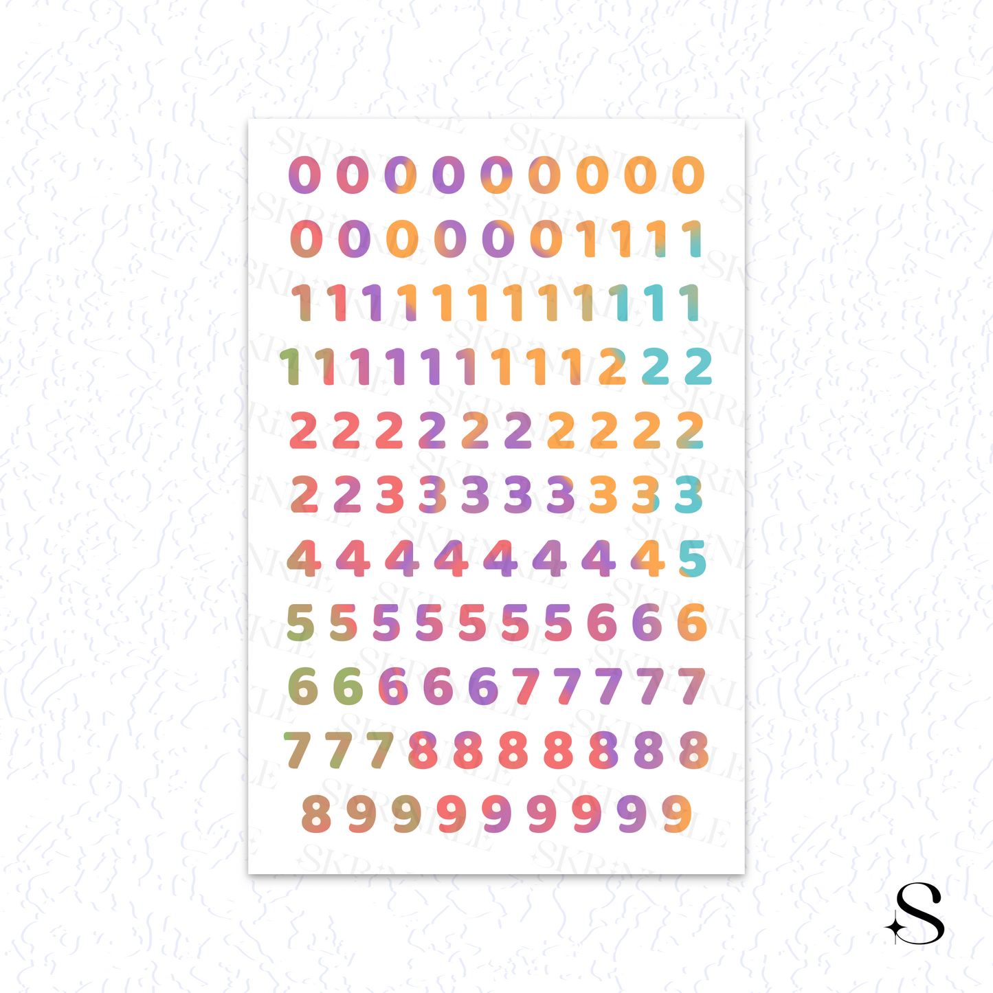 Letters and numbers stickers - Celebration