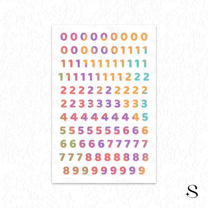 Letters and numbers stickers - Celebration