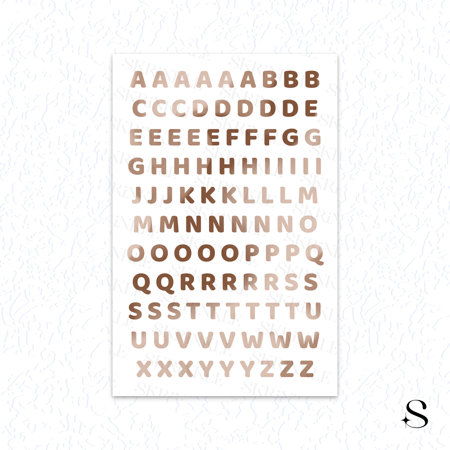 Letters and numbers stickers